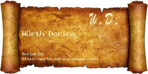 Würth Dorina névjegykártya